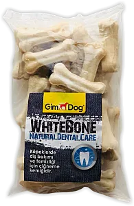 GimDog Mordimi Beyaz Preslenmiş Köpek Çiğneme Kemiği 5 cm (25'li) - 1