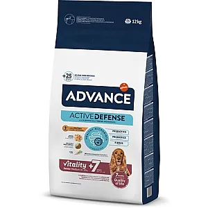 Advance Active Defense Medium Senior Tavuklu ve Pirinçli Köpek Maması 12 Kg