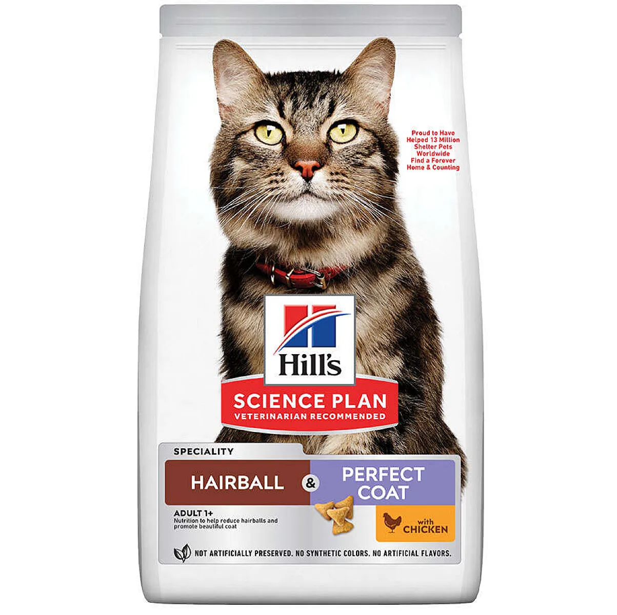 Hill's Science Plan Hairball & Perfect Coat Tüy Yumağı Kontrol Tavuklu Kedi Maması 1,5 kg