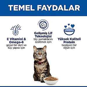 Hill's Science Plan Hairball & Perfect Coat Tüy Yumağı Kontrol Tavuklu Kedi Maması 1,5 kg - 5