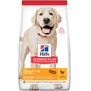 Hill's Science Plan Light Large Breed Tavuklu Büyük Irk Diyet Köpek Maması 14 kg - 1
