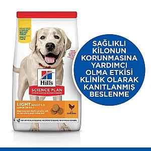 Hill's Science Plan Light Large Breed Tavuklu Büyük Irk Diyet Köpek Maması 14 kg - 3