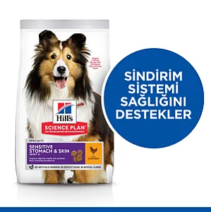 Hill's Science Plan Sensitive Stomach & Skin Medium Tavuklu Köpek Maması - 3
