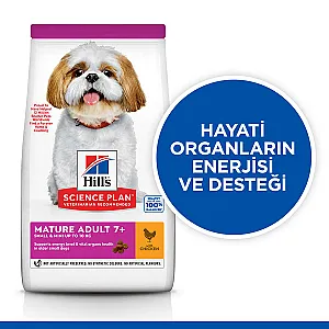 Hill's Science Plan Small & Mini Mature Adult 7+ Tavuklu Yaşlı Köpek Maması 1,5 kg - 3