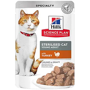 Hill's Science Plan Sterilised Hindili Kısırlaştırılmış Kedi Pouch Yaş Maması 85 g