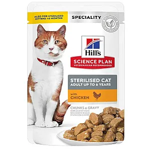 Hill's Science Plan Sterilised Tavuklu Kısırlaştırılmış Kedi Pouch Yaş Maması 85 g