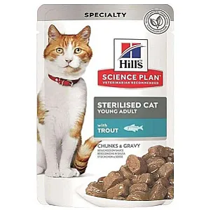 Hill's Science Plan Sterilised Alabalıklı Kısırlaştırılmış Kedi Pouch Yaş Maması 85 g