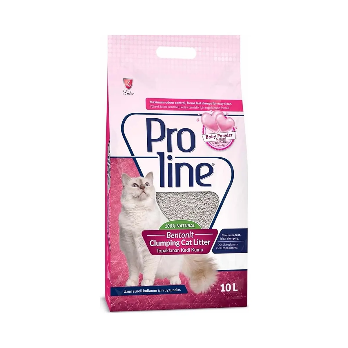 Proline Bebek Pudrası Kokulu Bentonit Kedi Kumu 10 L