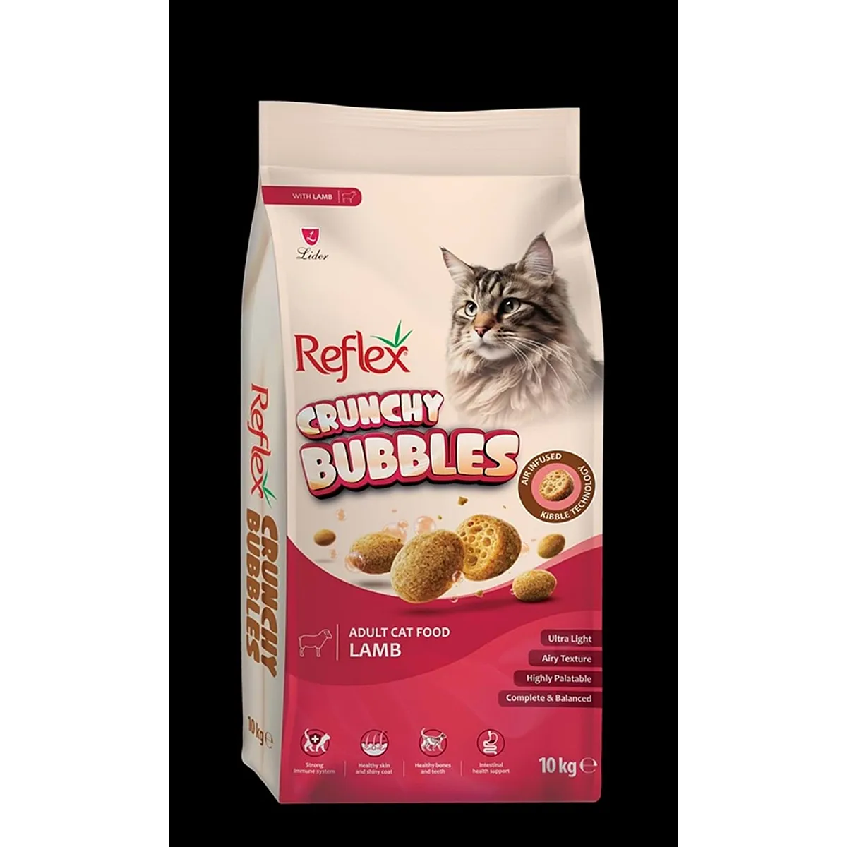 Reflex Crunchy Bubbles Kuzu Etli Yetişkin Kedi Maması 10 kg