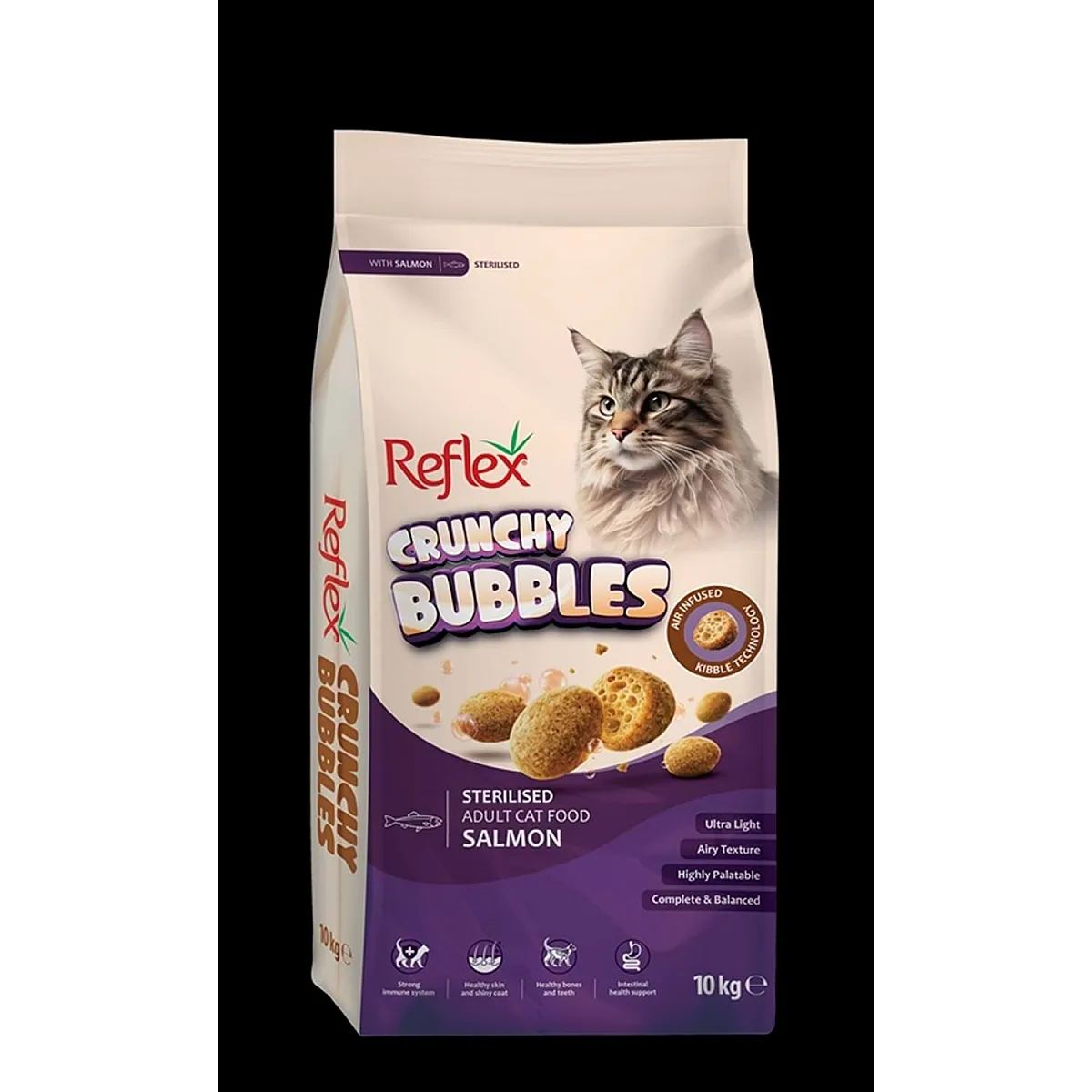 Reflex Crunchy Bubbles Somonlu Kısırlaştırılmış Yetişkin Kedi Maması 10 kg