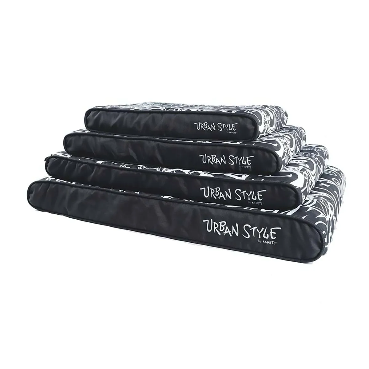 M-Pets UrbanStyle Contempo Cushion Yatak Siyah-Beyaz (S) 65x45x9 cm