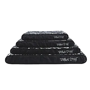 M-Pets UrbanStyle Contempo Cushion Yatak Siyah-Beyaz (M) 80x55x9 cm