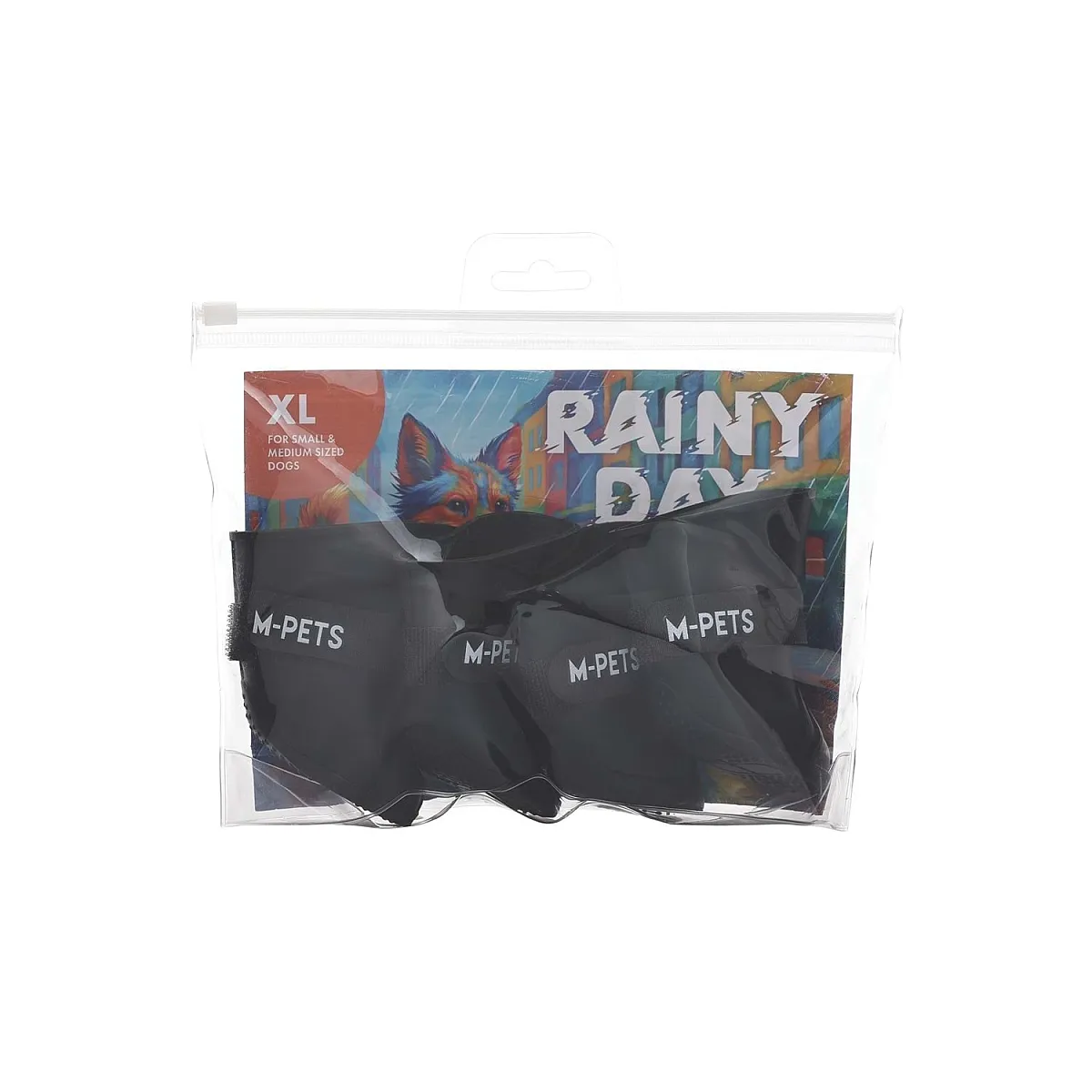 M-Pets Rainy Day Köpek Ayakkabısı (XL) Siyah