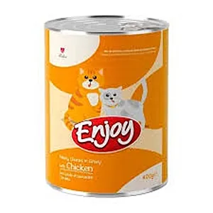 Enjoy Konserve Sos İçinde Et Parçacıklı Tavuklu Yetişkin Kedi Maması 400 g - 1
