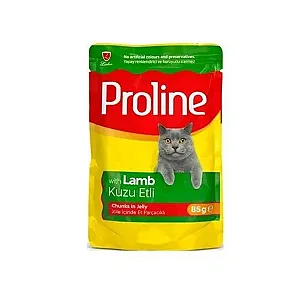 Proline Pouch Jöle İçinde Et Parçacıklı Kuzu Etli Yetişkin Kedi Maması 85 g