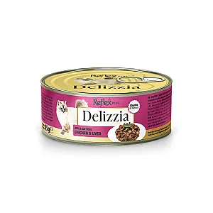 Reflex Plus Delizzia Sos İçinde Parça Etli Tavuklu ve Ciğerli Yetişkin Kedi Maması 85 g - 1