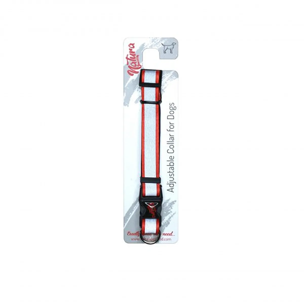 Natura Reflektörlü Köpek Boyun Tasması XS/S Kırmızı