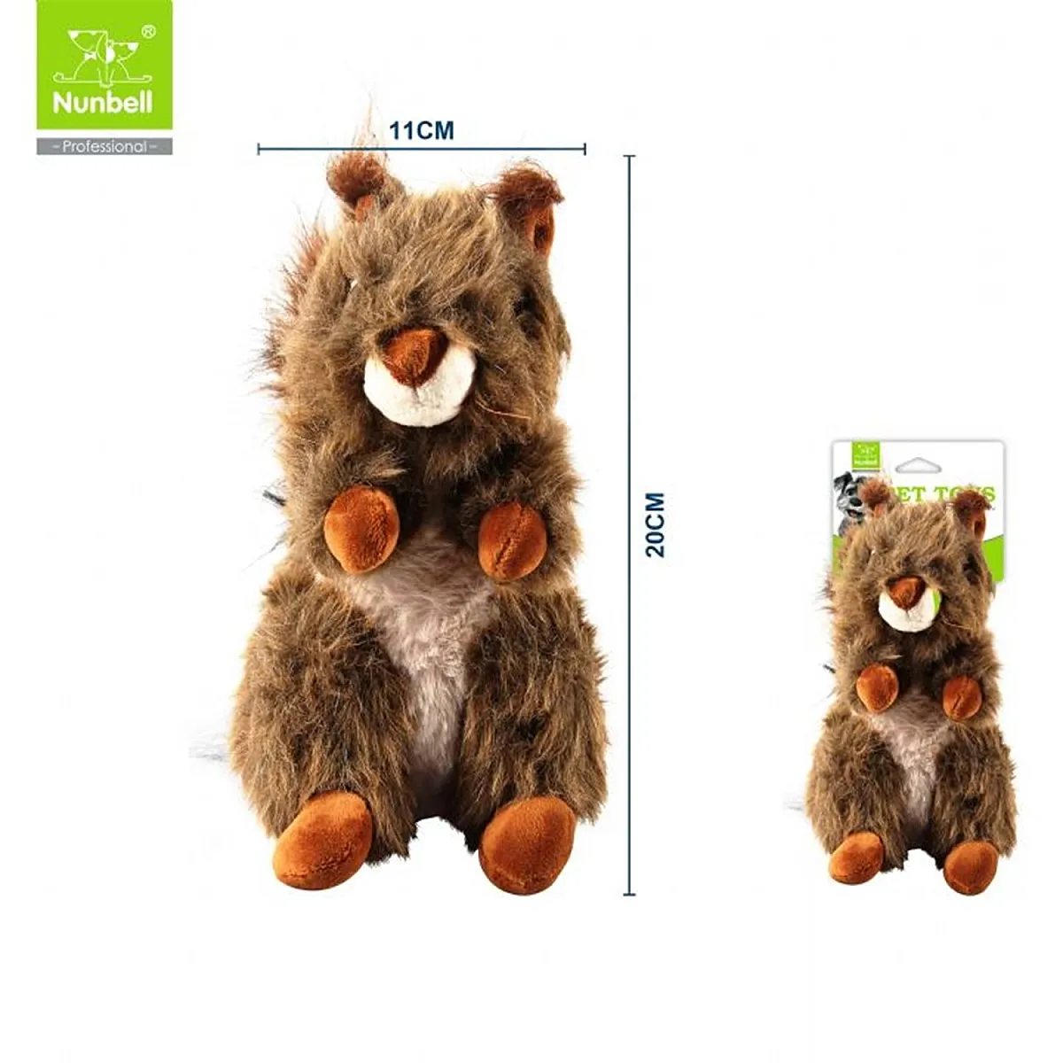 Nunbell Peluş Sincap Köpek Oyuncağı