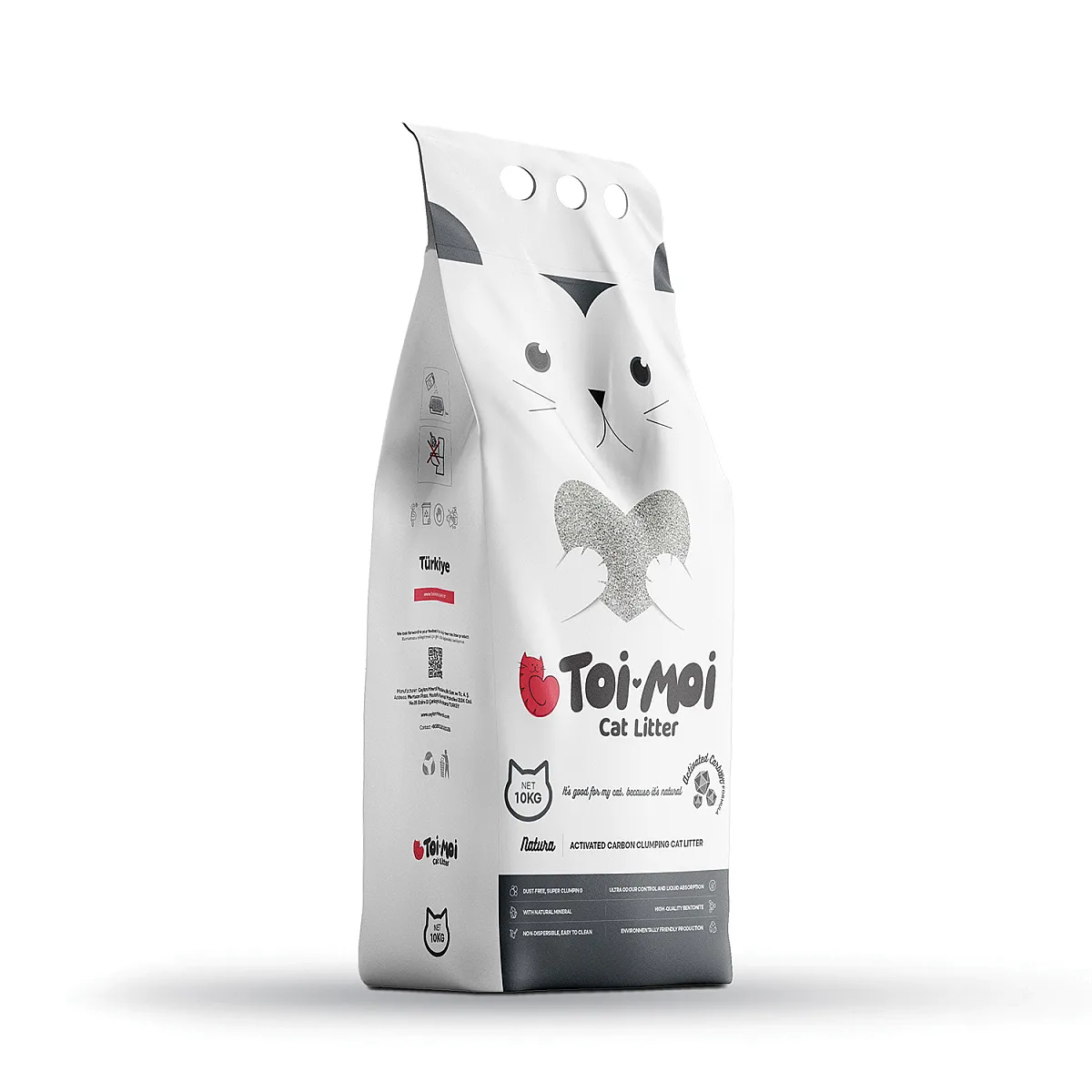 Toi Moi Aktif Karbonlu Bentonit Kedi Kumu 10 kg