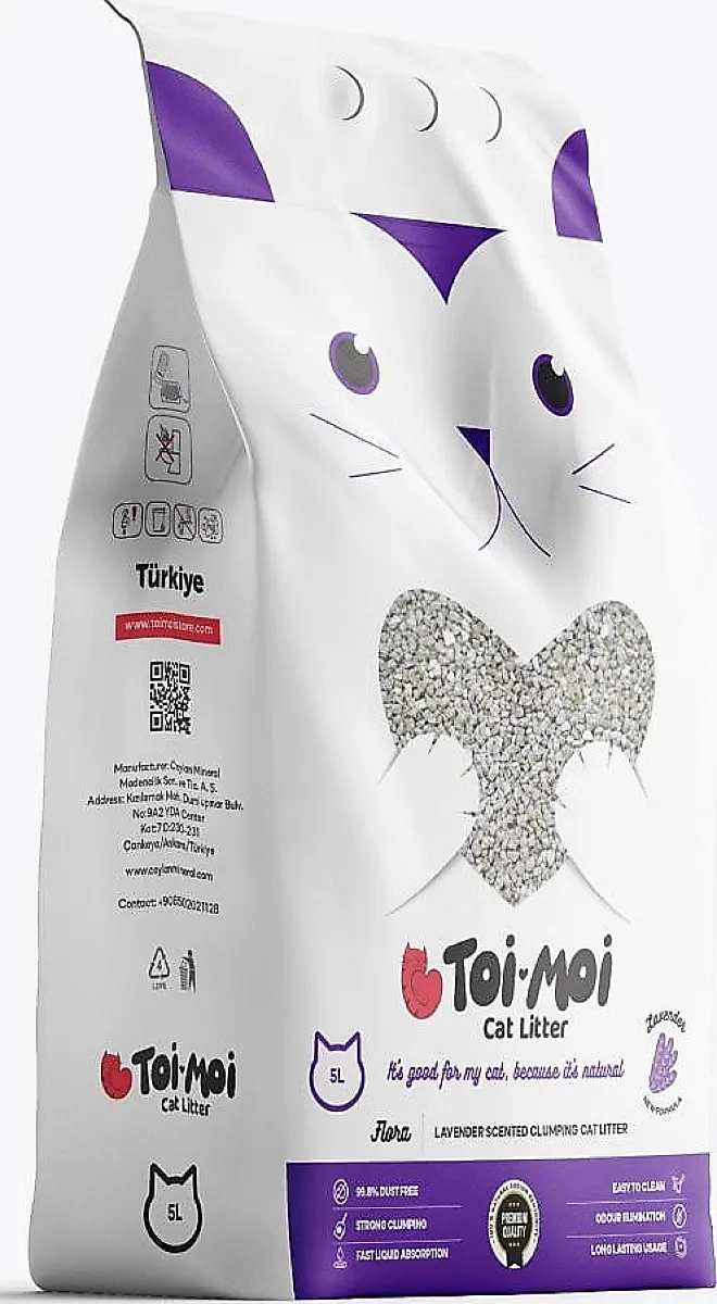 Toi Moi Lavanta Kokulu Bentonit Kedi Kumu 5 L