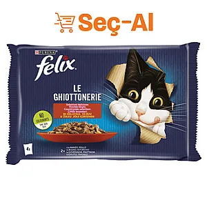 Felix Kedi Maması Sığır Etli ve Tavuklu Yaş Kedi Maması 4 x 85 g