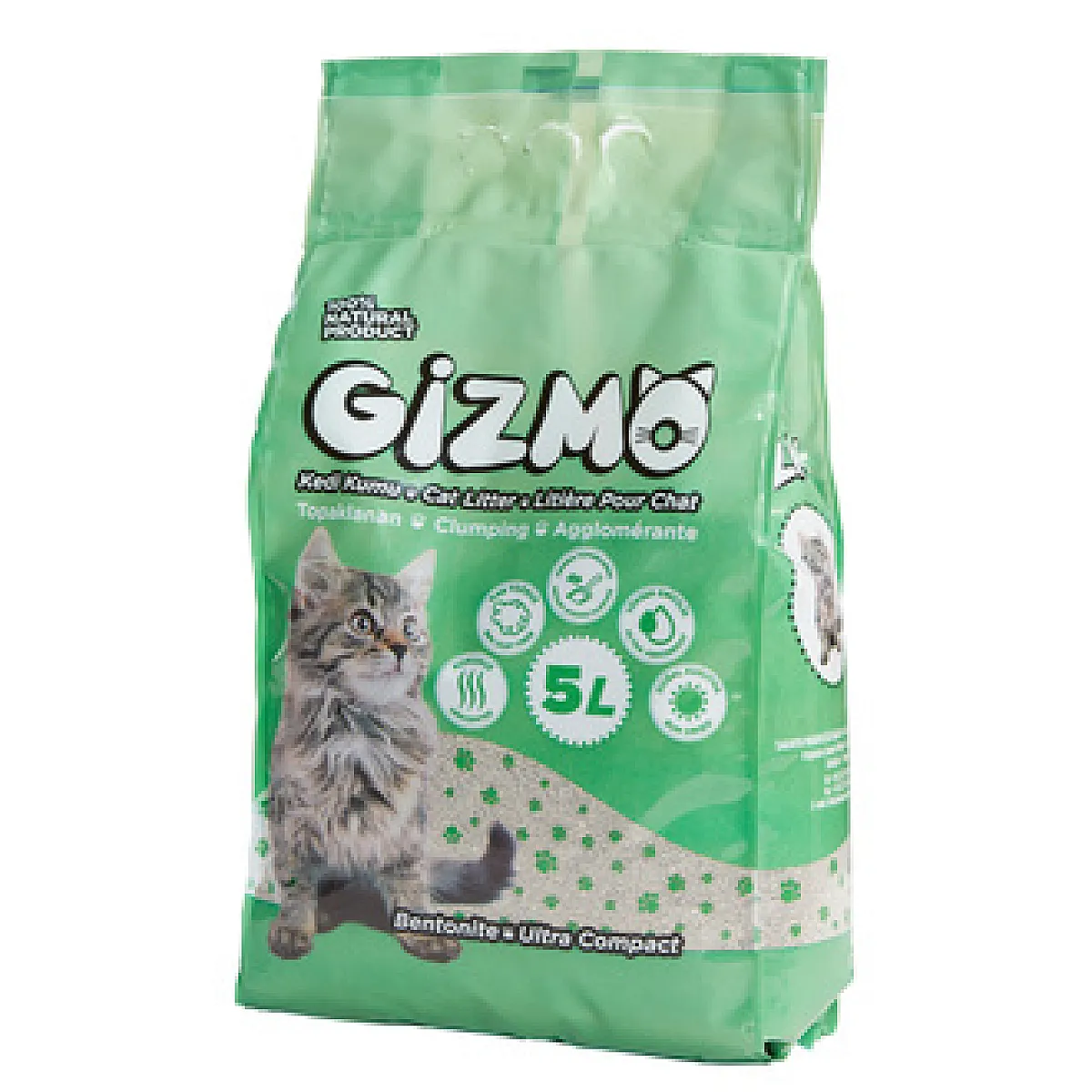 Gizmo Topaklanan İnce Taneli Kedi Kumu 5 L