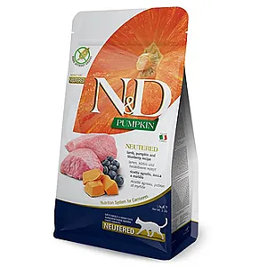 N&D Tahılsız Kuzu ve Yaban Mersini Kısırlaştırılmış Yetişkin Kedi Maması 1.5 kg