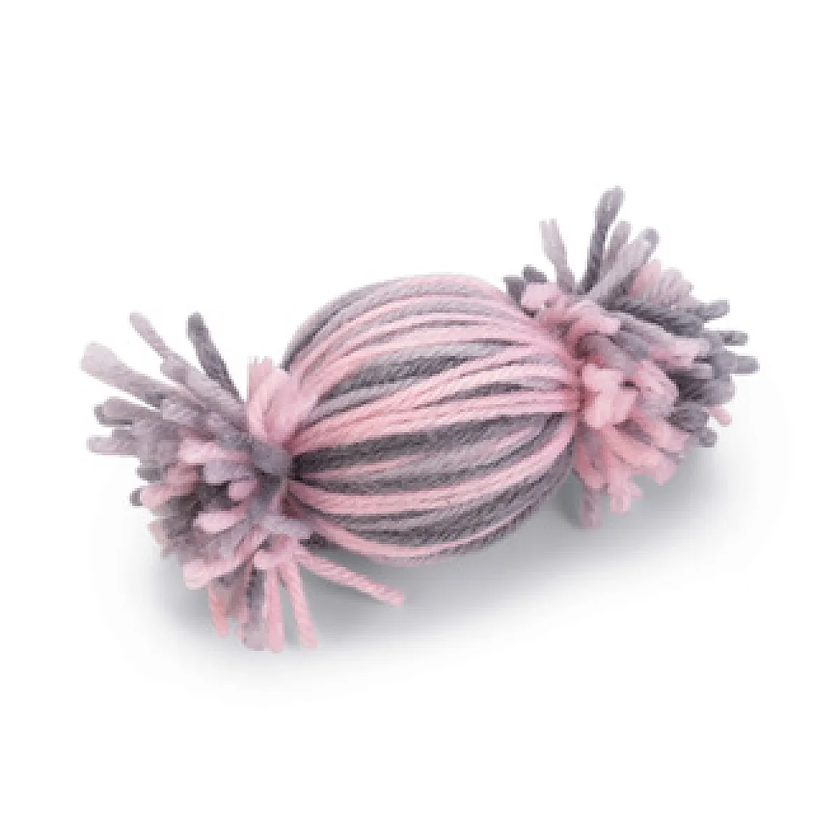 Beeztees Kedi Oyuncağı Top Yün Pembe Gri 10 x 5 x 5 cm