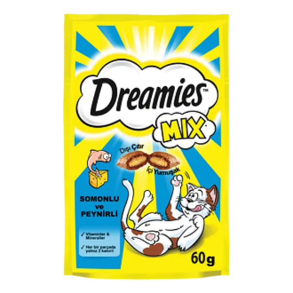 Dreamies Somon ve Peynirli Kedi Ödül Maması 60 g