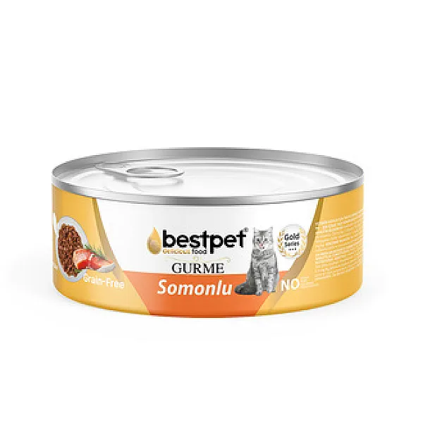 Bestpet Somon Soslu Yetişkin Kedi Konservesi 85g