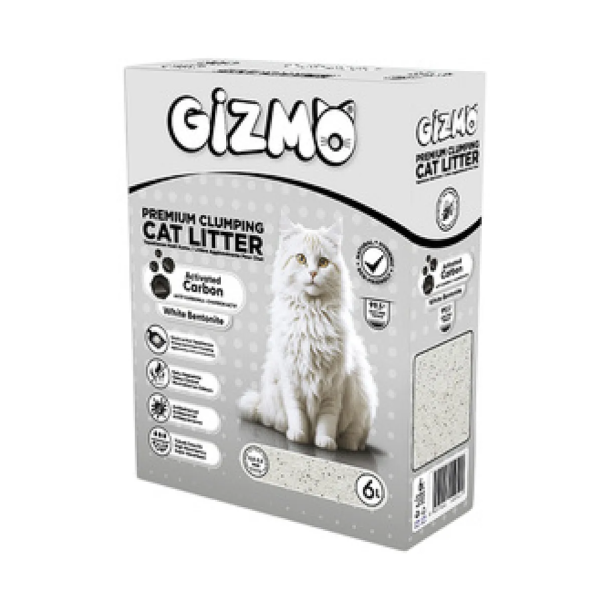 Gizmo Aktif Karbonlu Topaklanan Kedi Kumu 6 L