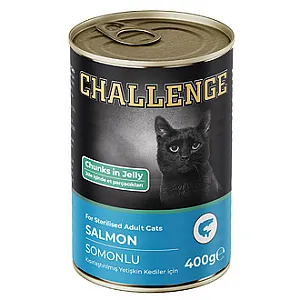 Challenge Kedi Maması - Somonlu Kısırlaştırılmış Yetişkin Kedi Konservesi 400g