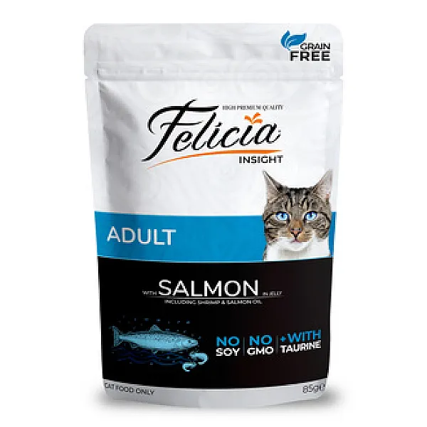 Felicia Somon Tahılsız Yetişkin Kedi Maması 85 gr