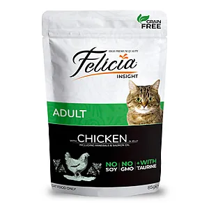 Felicia Tahılsız Yetişkin Tavuklu Yaş Kedi Maması 85 g