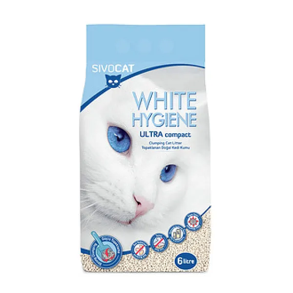 Sivocat Beyaz Hijyen Ultra Sıkıştırılmış Kedi Kumu 6 L