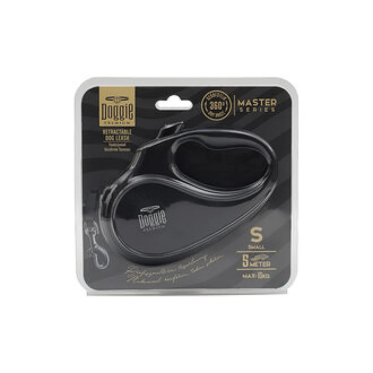 Doggie Otomatik Uzatmalı Köpek Tasması Siyah 15 kg / 5 metre