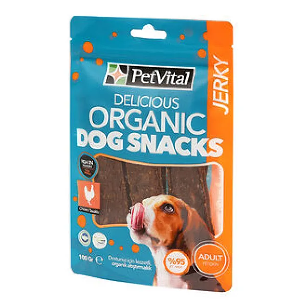 Petvital Organik Köpek Ödül Maması Jerky 100 g