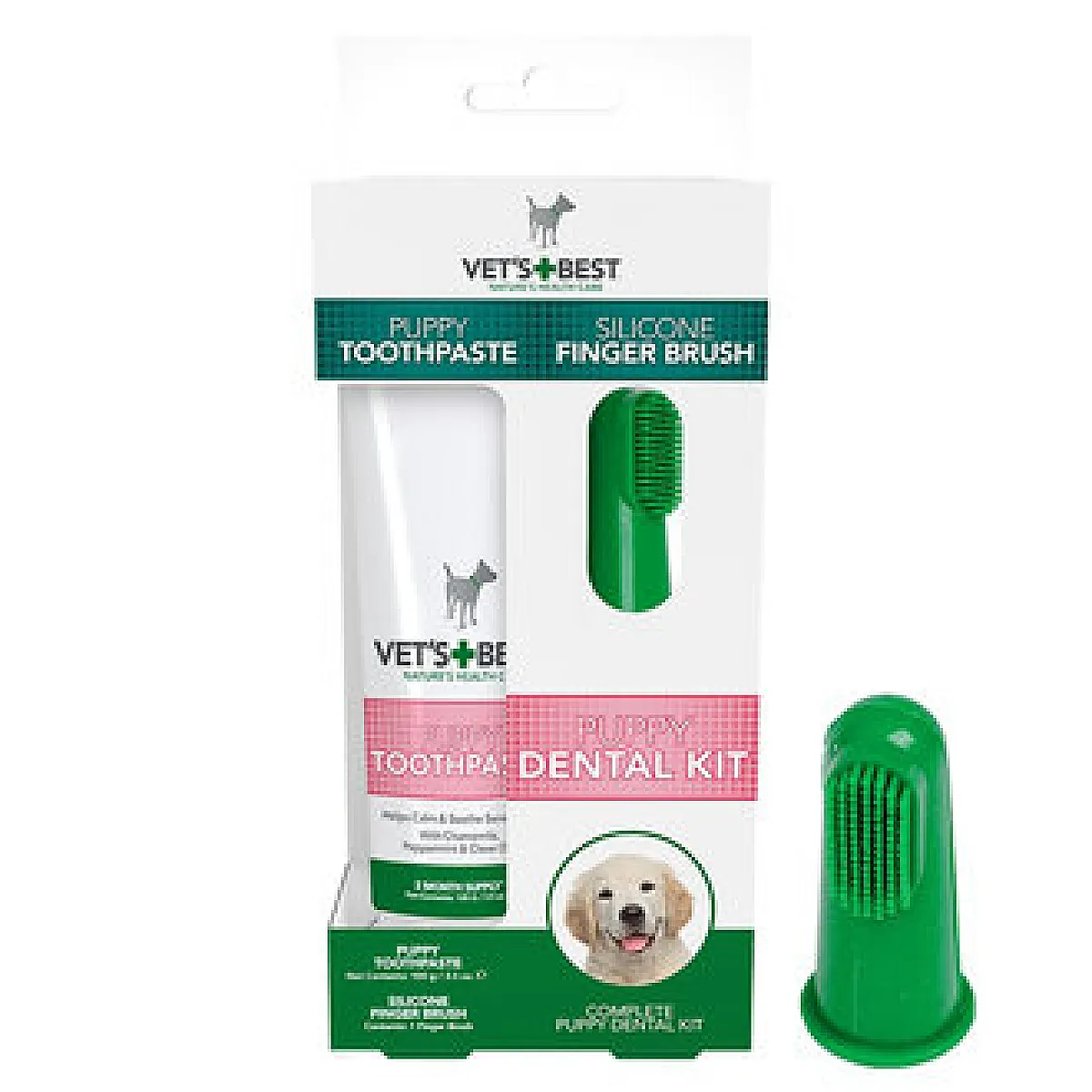 Vet's Best Köpek Yavruları için Ağız ve Diş Bakım Seti