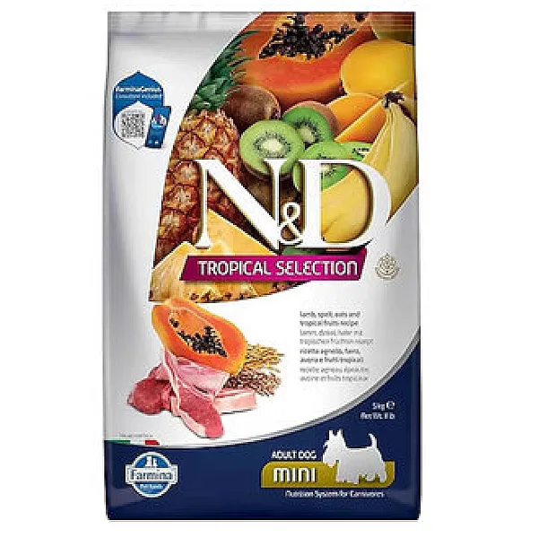 N&D Köpek Maması Tropikal Kuzu ve Yetişkin Köpekler için 5 KG