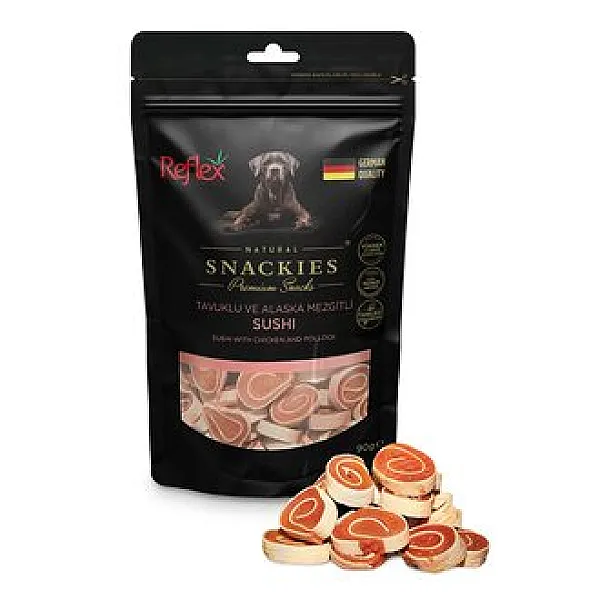 Reflex Köpek Mama Tavuk ve Pirinç Sushi Köpek Ödülü 90 g