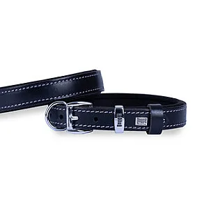 Doggie Konfor Deri Köpek Boyun Tasması Siyah 35 - 40 cm - 1