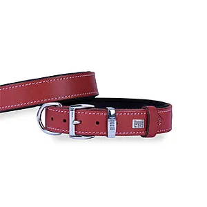 Doggie Konforlu Deri Köpek Boyun Tasması Kırmızı 25 x 37-45 cm - 1