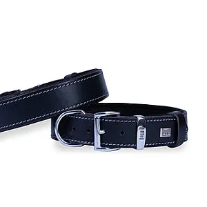 Doggie Konforlu Deri Köpek Boyun Tasması Siyah 35 x 47-55 cm - 1