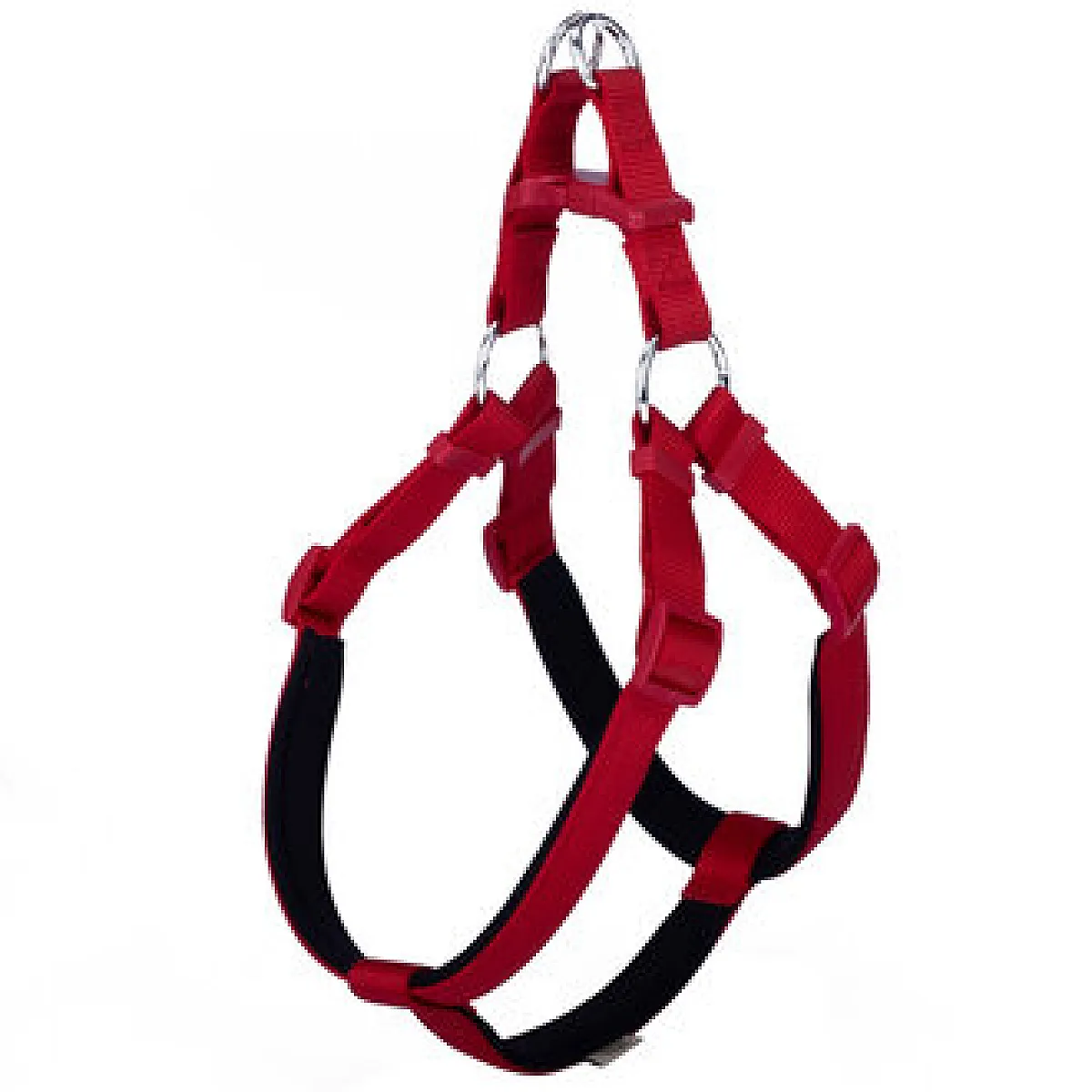 Doggie Konforlu Dokuma Köpek Göğüs Tasması Kırmızı 25 x 65-75 cm