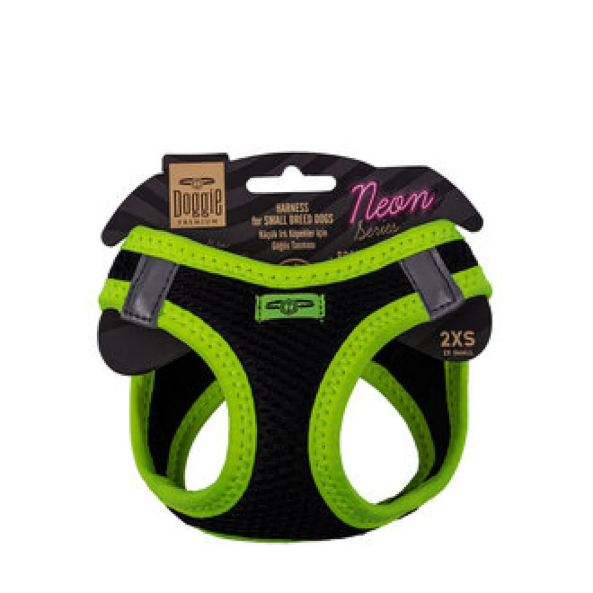 Doggie Neon Küçük Irk Köpek Göğüs Tasması Sarı 2XS 26-30 cm
