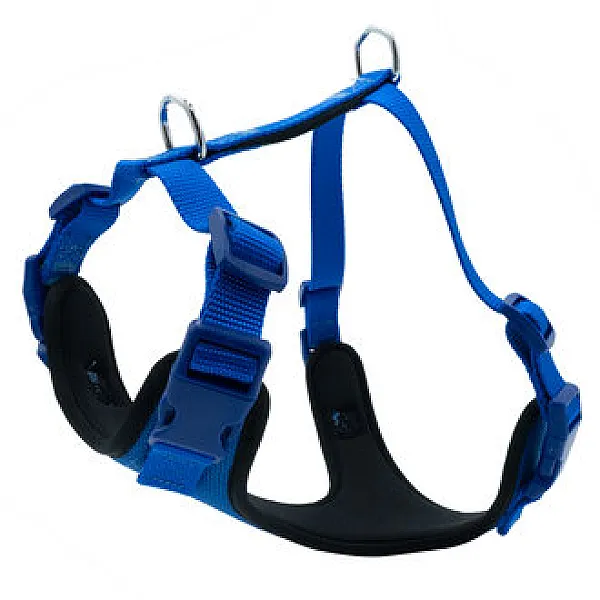 Doggie Havlı Dokuma Göğüs Tasması Mavi 45-55 cm