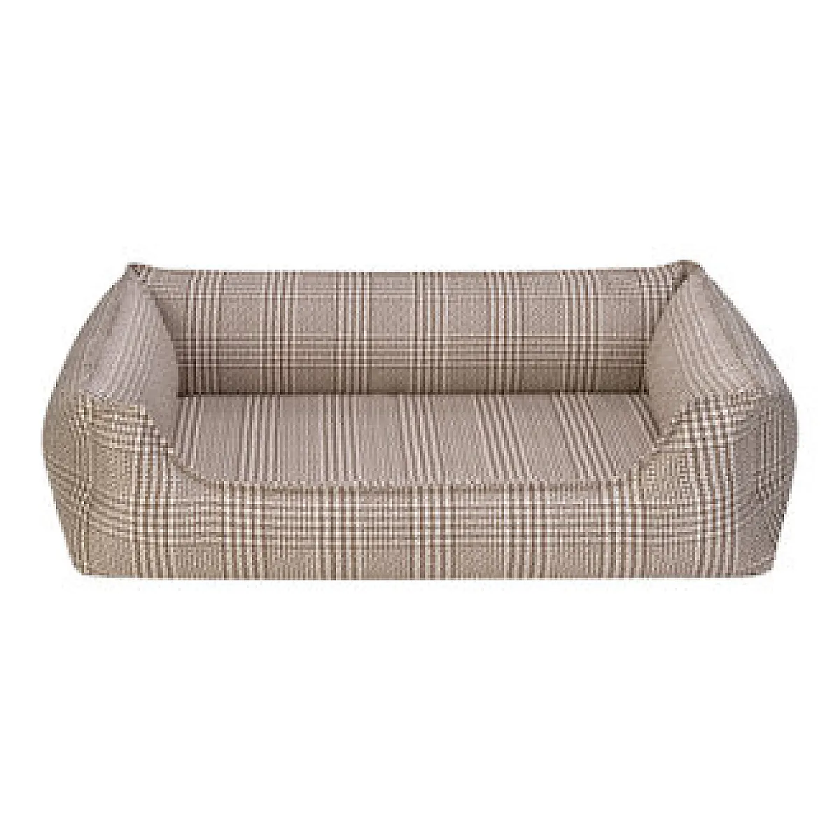 Pet Comfort Delta Bej Kareli Köpek Yatağı - M