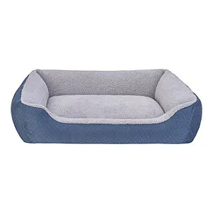 Pet Comfort Bravo Duo Köpek Yatağı - Mavi/Gri Peluş L