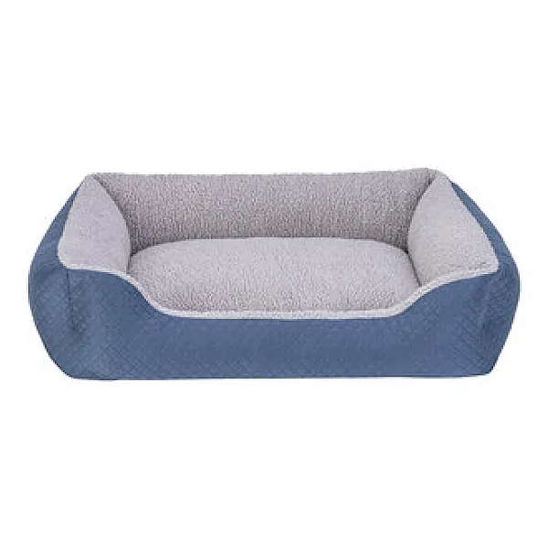 Pet Comfort Bravo Duo Köpek Yatağı Mavi/Gri Peluş M