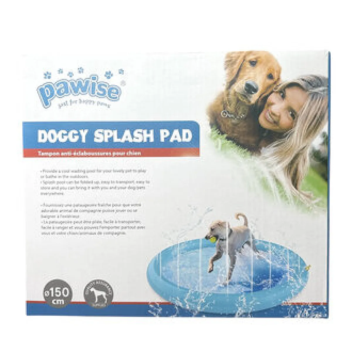 Pawise Köpek Yatağı Şişme Su Püskürtmeli 150 cm